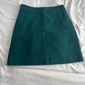 J. Crew Dark Green A-Line Skirt